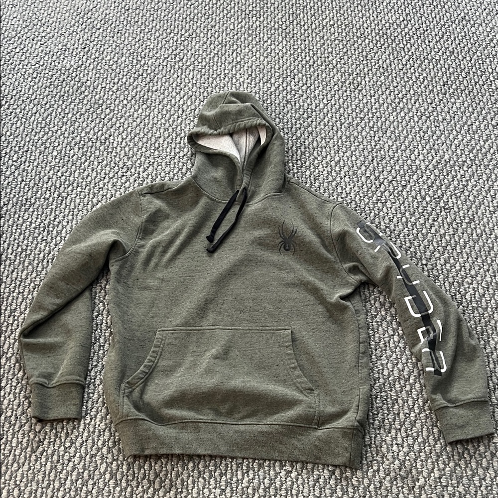 Spyder Green Hoodie with Black Accents sz m